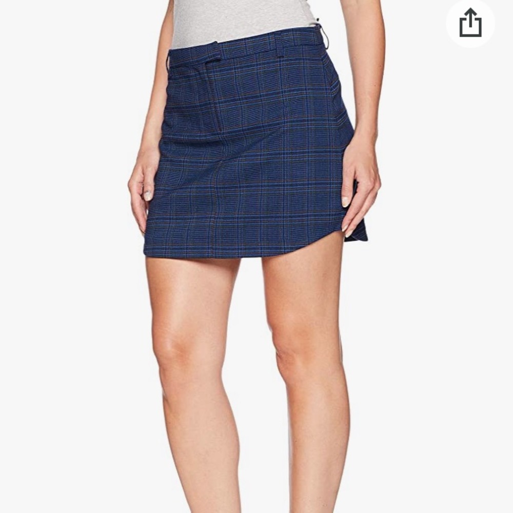 BB Dakota Blue Plaid Mini Skirt
